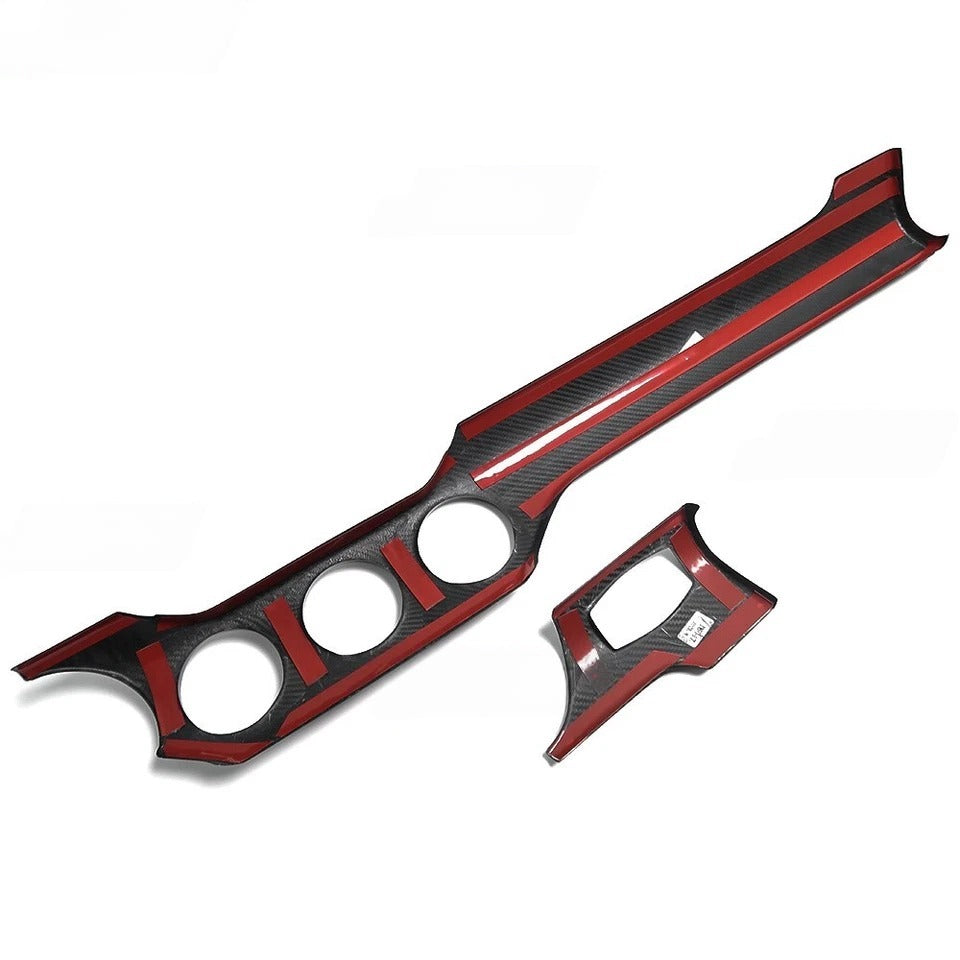 Real Carbon Center Console Dashboard Panel Strip For Ford Mustang 2015-2023