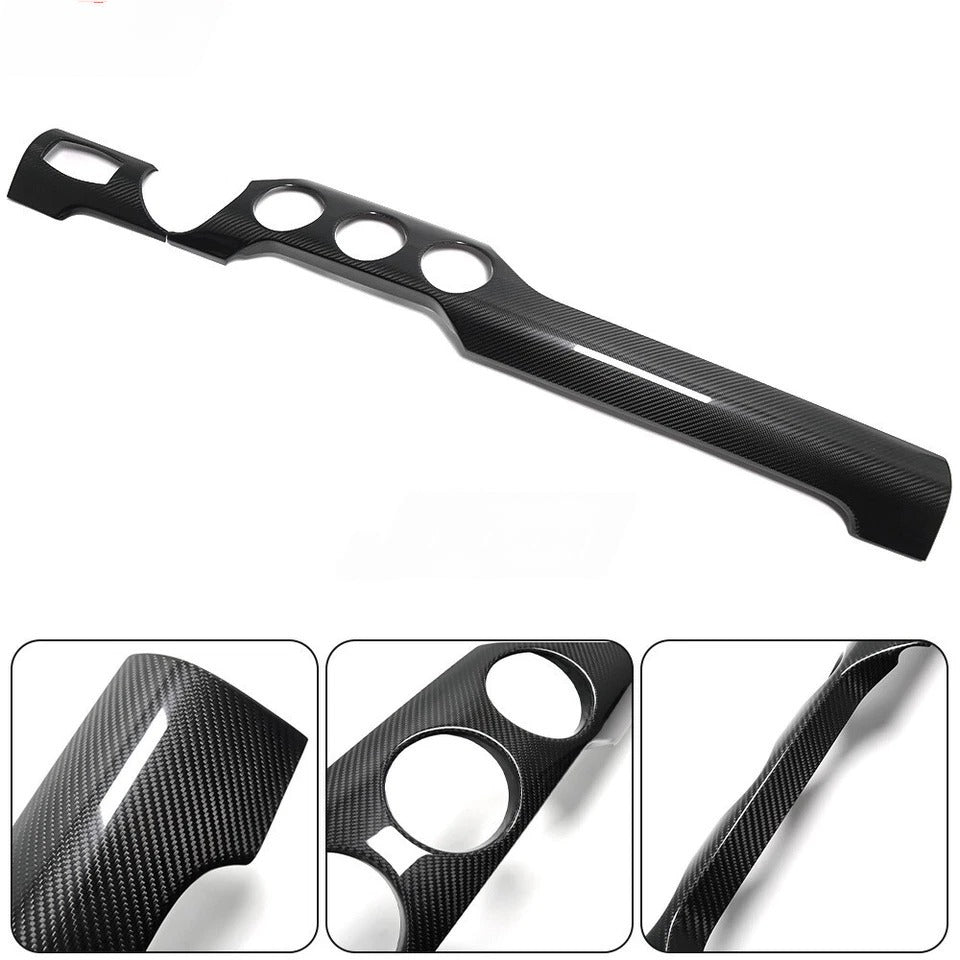 Real Carbon Center Console Dashboard Panel Strip For Ford Mustang 2015-2023