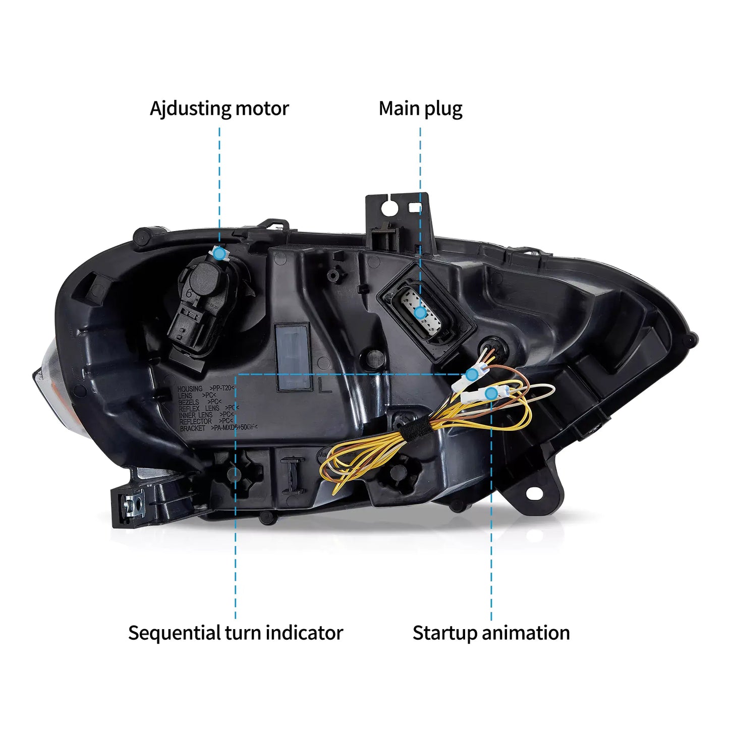 2018-2023 Ford Mustang Projector Headlights S650 Style