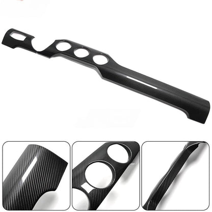 Real Carbon Center Console Dashboard Panel Strip For Ford Mustang 2015-2023