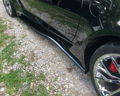 Corvette C7 2014-2019 Gloss Black Side Skirts Z06 Style